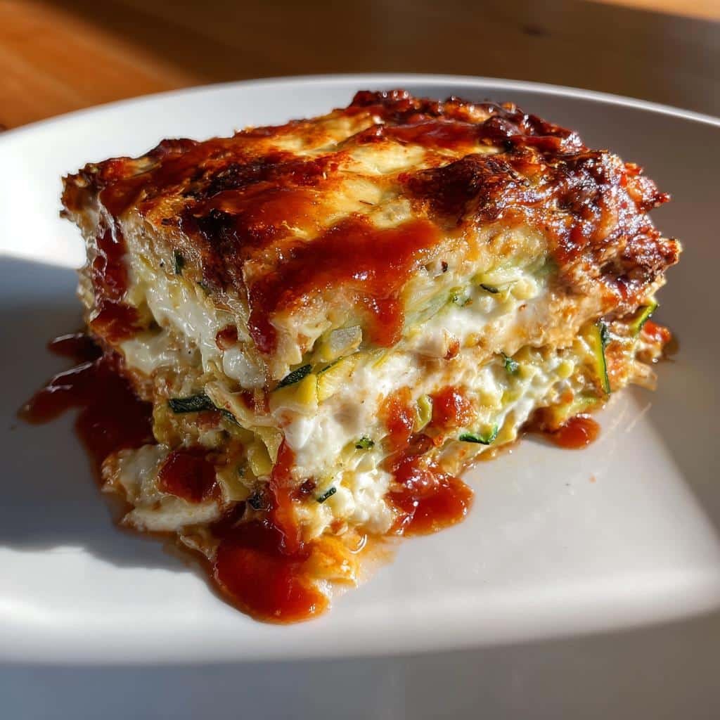 Chritmas Air fryer Keto Zucchini Lasagna