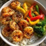 Chritmas Air fryer Salt & Pepper Shrimp Bowl