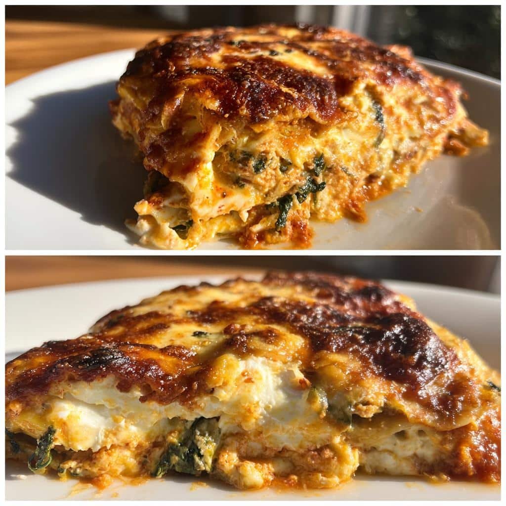 Chritmas Air fryer Spinach & Ricotta Lasagna