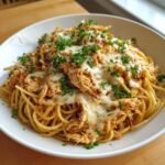 Thanksgiving Air Fryer Garlic Parmesan Chicken Spaghetti