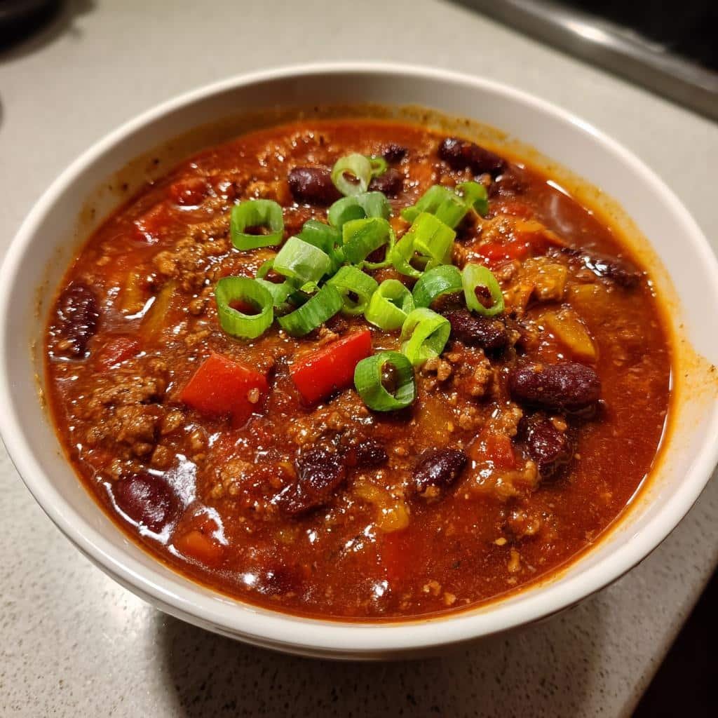 Thanksgiving Air Fryer Homemade Beef and Bean Chili