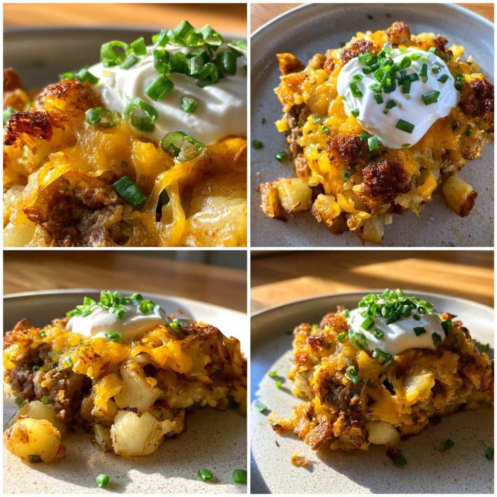 Thanksgiving Air Fryer Loaded Potato & Meatloaf Casserole
