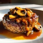 Thanksgiving Air Fryer Salisbury Steak with Mushroom Gravy