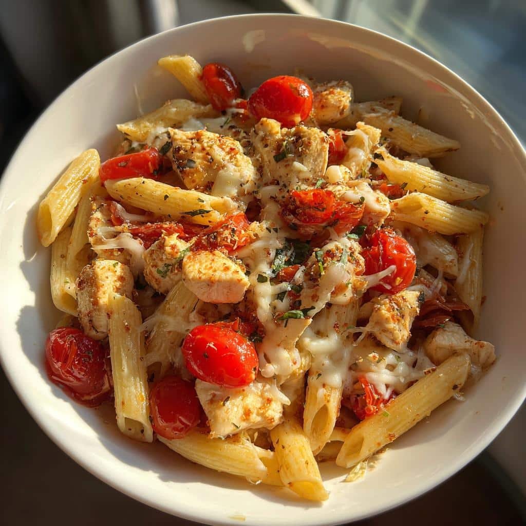 Thanksgiving Air fryer Bruschetta Chicken Pasta - detail 1