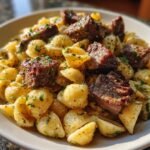 Juicy 10-Minute Thanksgiving Air Fryer Garlic Butter Steak Bites 3 Thanksgiving Air fryer Garlic Butter Steak Bites & Creamy Parmesan Shells