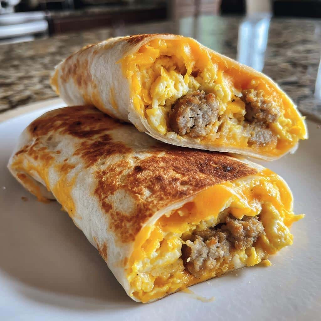 Thanksgiving Air fryer Sausage, Egg, and Cheese Breakfast Roll-Ups