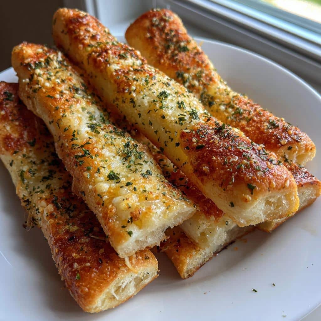 3-minute Air Fryer Garlic Breadsticks