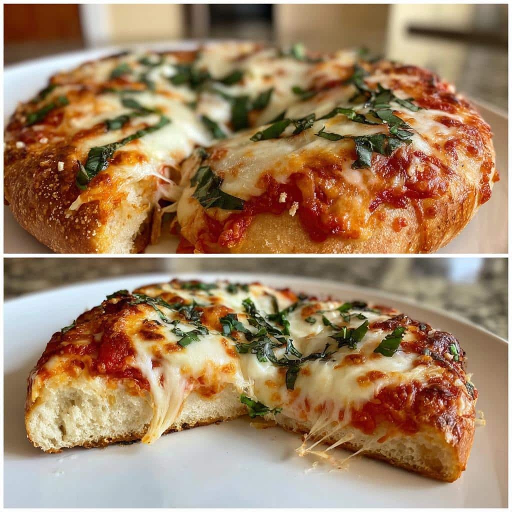 4 minute Air Fryer Homemade Pizza (Margherita)