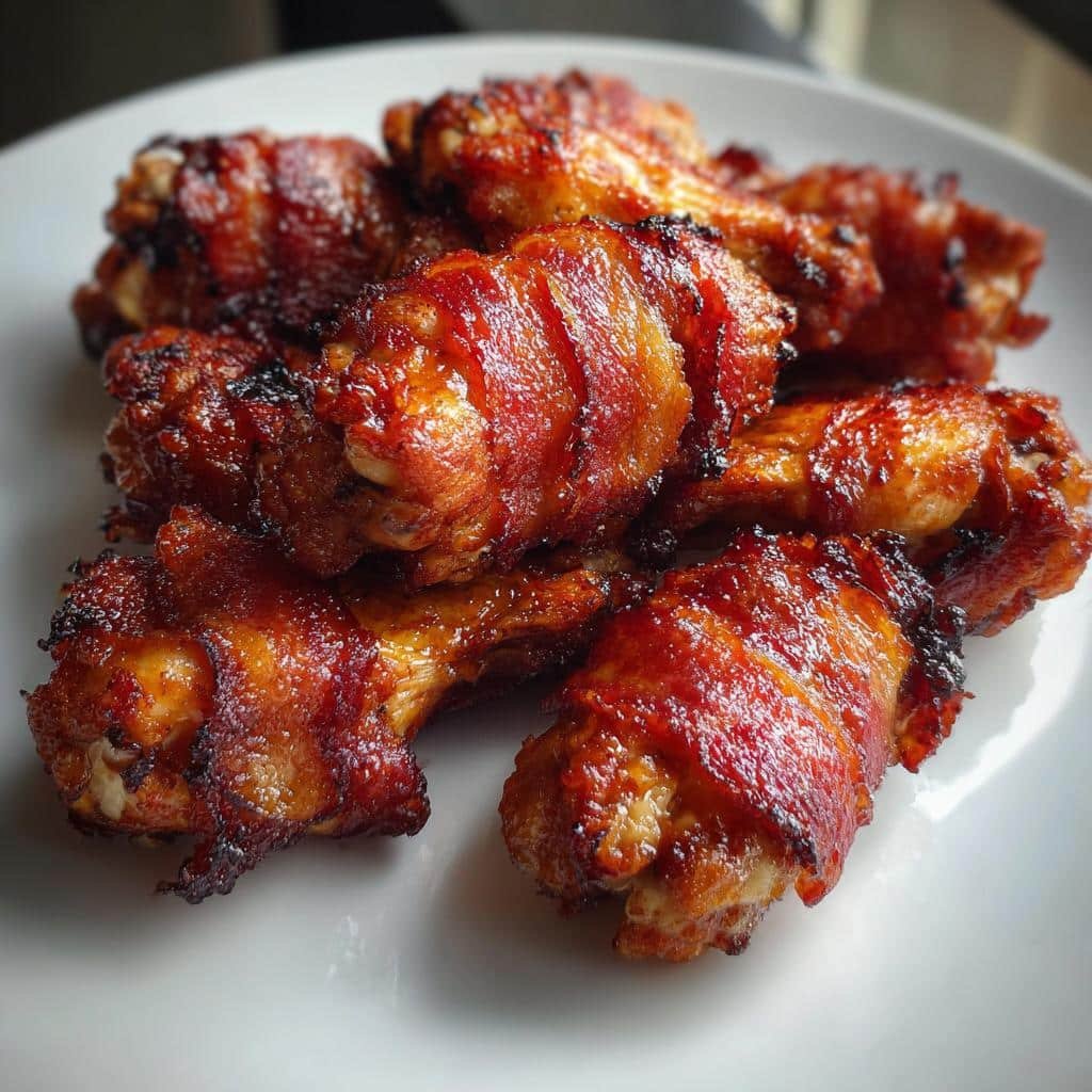 Air Fryer 2 minute Bourbon Maple Bacon Wings - detail 1