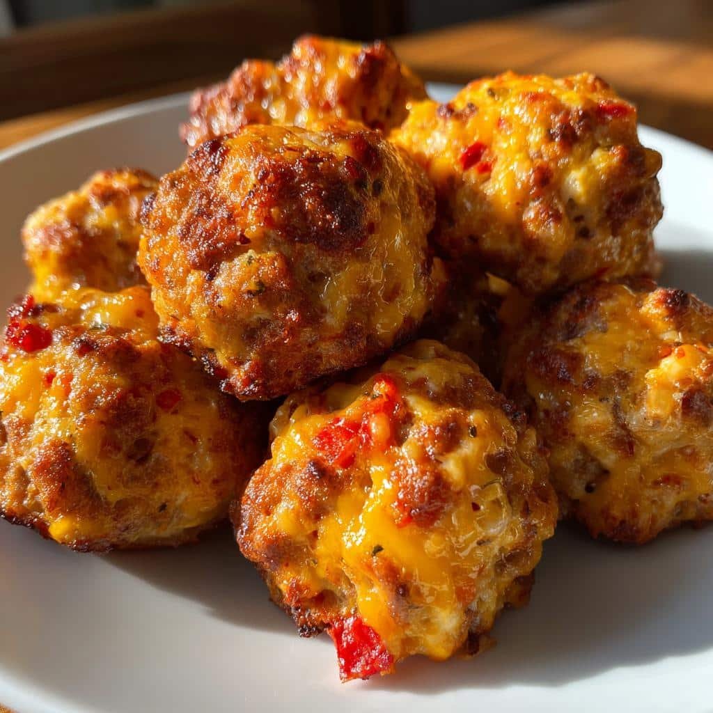 Air Fryer 3-Ingredient Rotel Sausage Balls