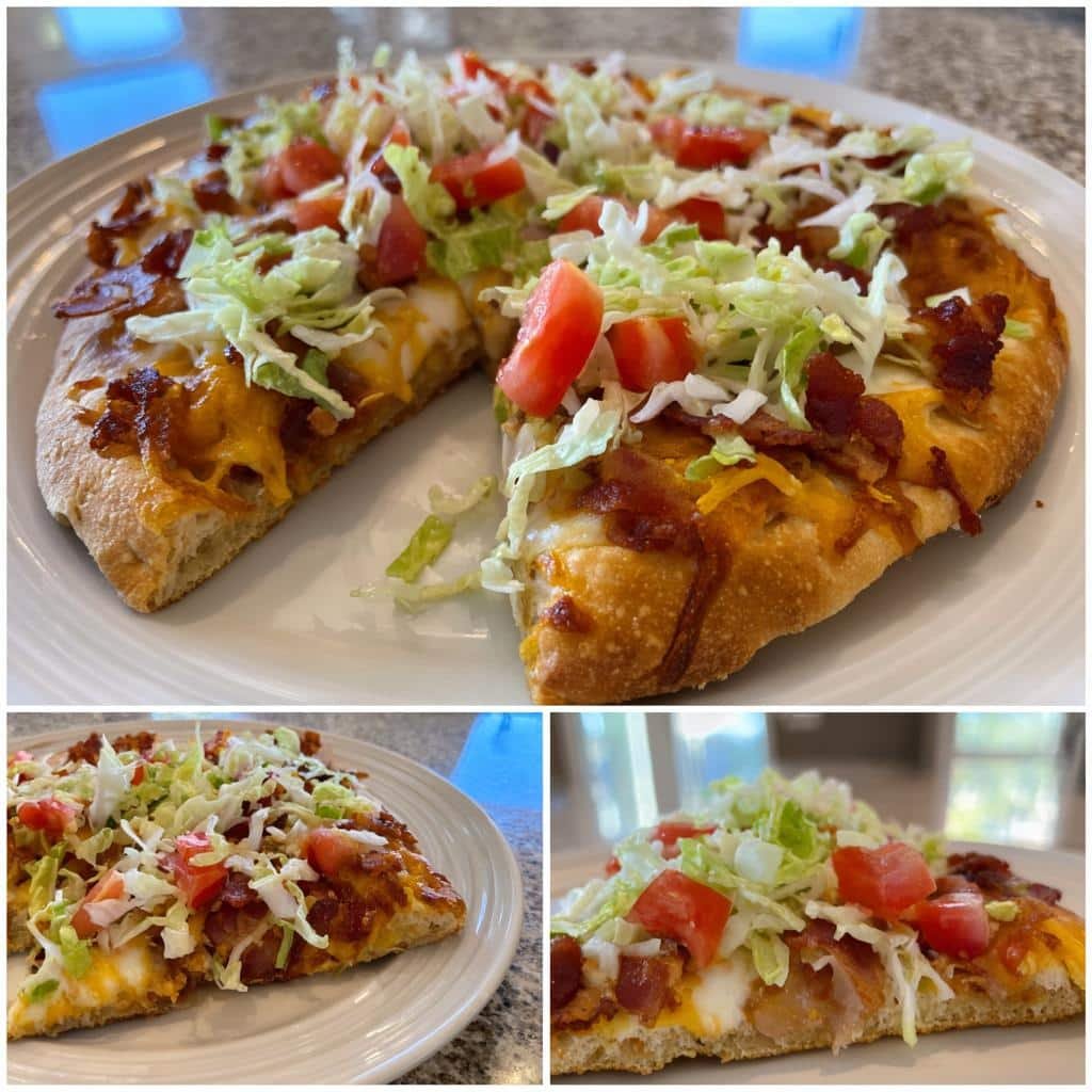 Air Fryer BLT Pizza (Bacon, Lettuce, Tomato)