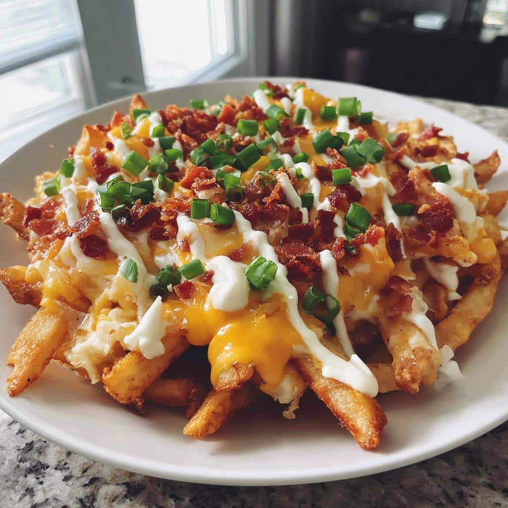 Air Fryer Bacon Cheddar Ranch Fries - detail 1