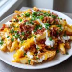 Air Fryer Bacon Cheddar Ranch Fries
