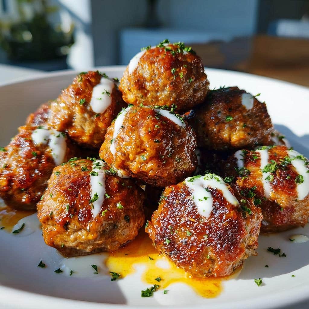 Air Fryer Buffalo Meatballs - detail 1