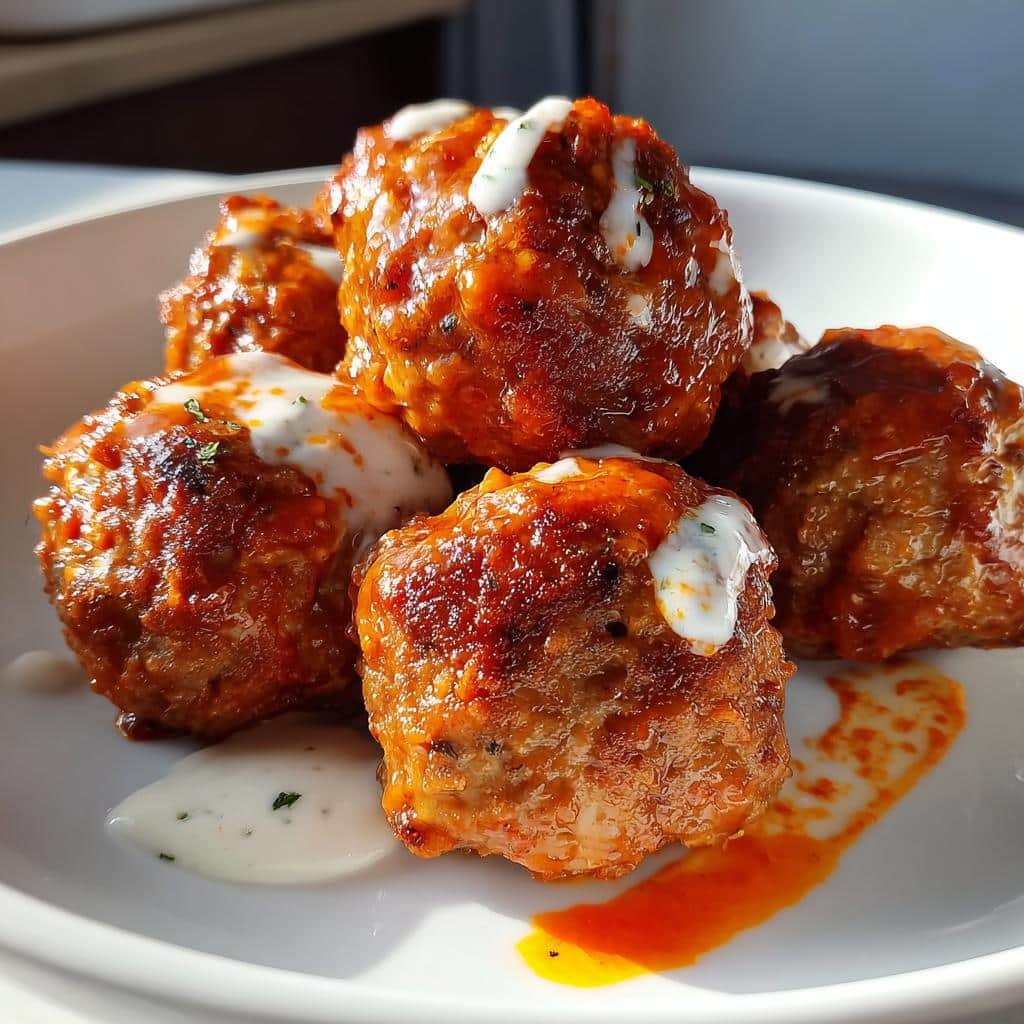 Air Fryer Buffalo Meatballs