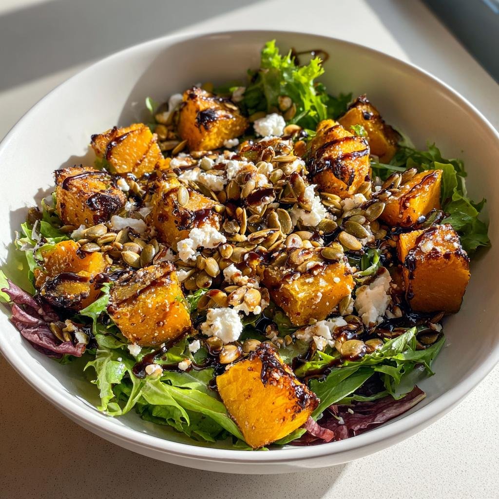 Air Fryer Butternut Squash & Pumpkin Seed Salad