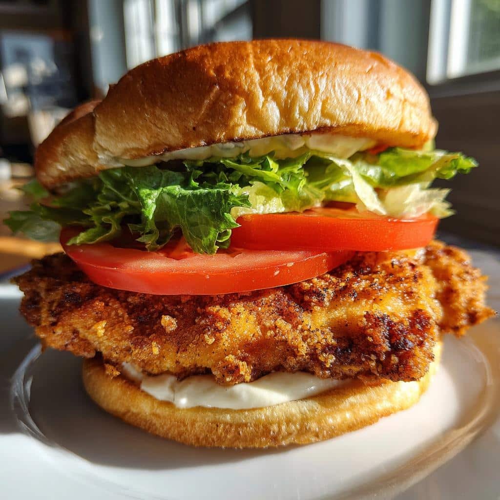 Air Fryer Cajun Spiced Chicken Sandwich