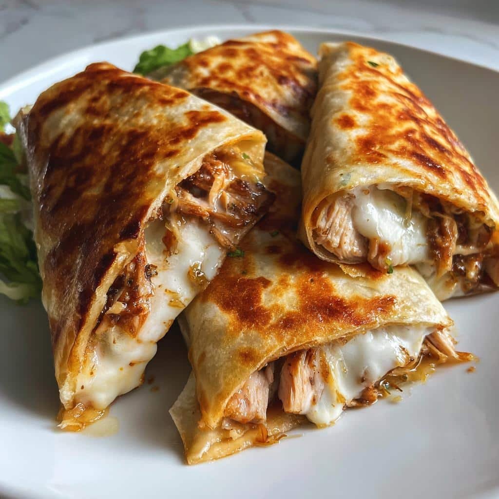 Air Fryer Cheesy Garlic Chicken Wraps - detail 1