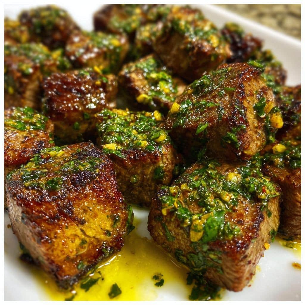 Air Fryer Chimichurri Steak Bites
