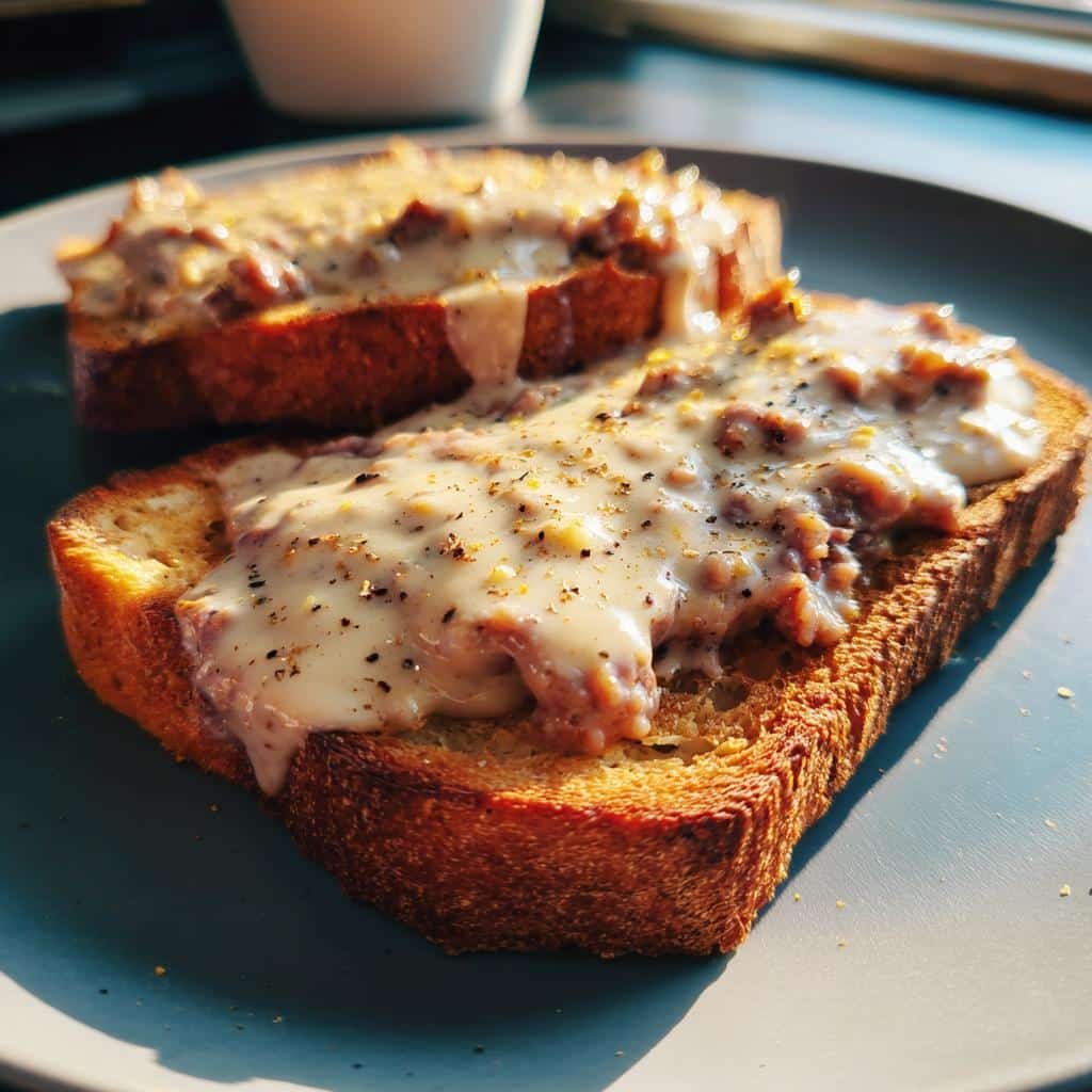 Air Fryer Chipped Beef on Toast