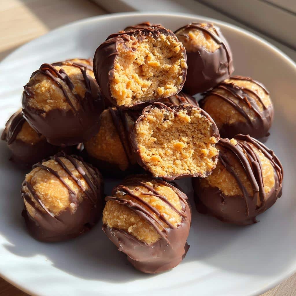 Air Fryer Christmas Peanut Butter Balls