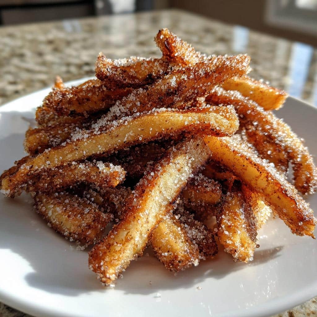 Air Fryer Churro Apple Fries (Cinnamon Sugar)