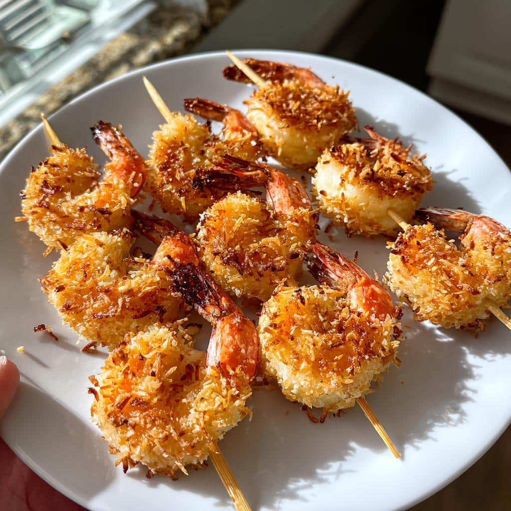 Air Fryer Coconut Shrimp Skewers - detail 1