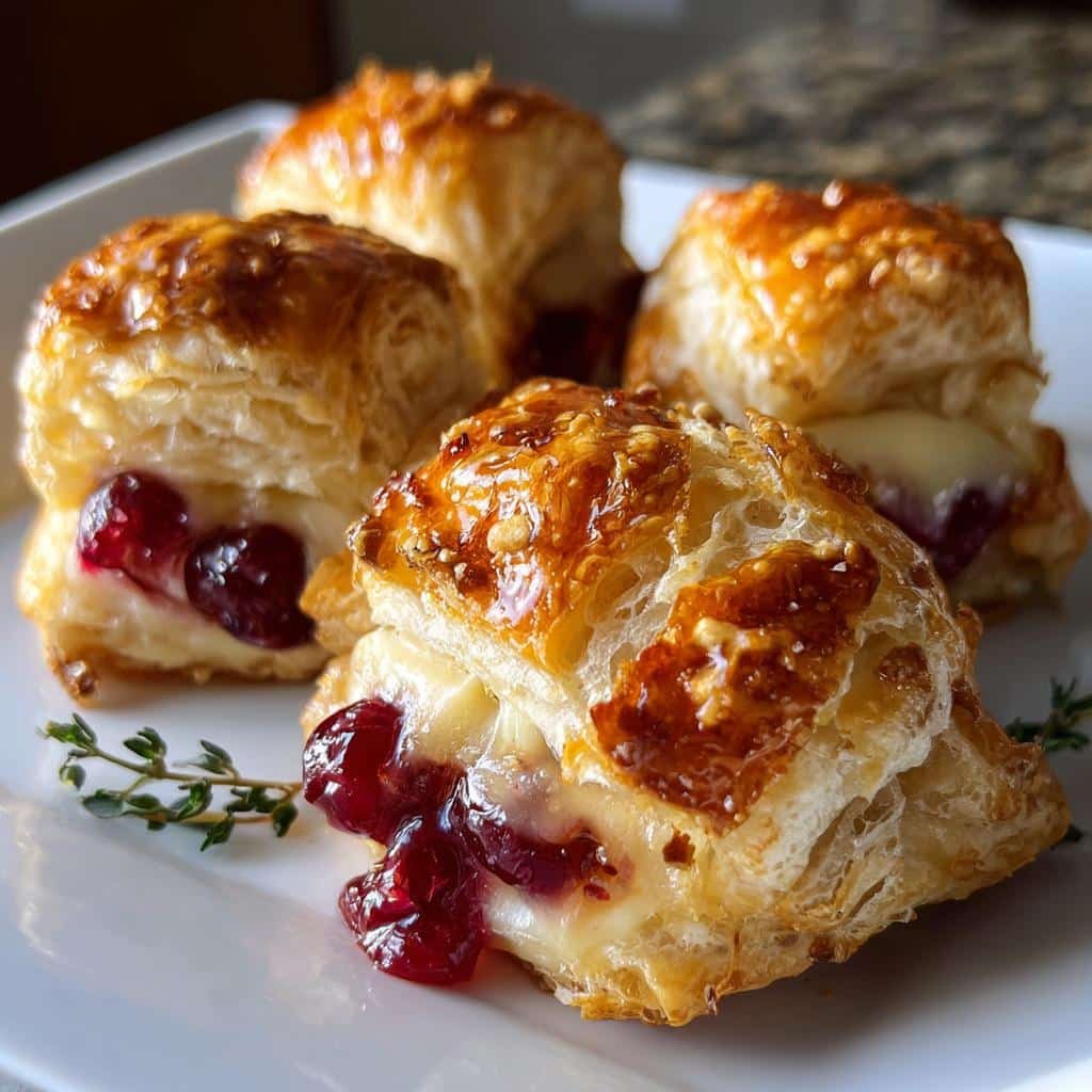 Air Fryer Cranberry Brie Bites (Pastry)