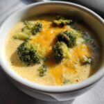 Air Fryer Creamy Broccoli Cheddar Soup Bowl