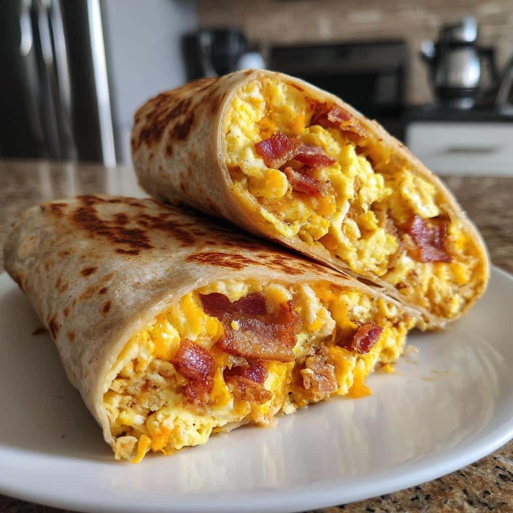 Air Fryer Crispy Breakfast Wrap: 15-Minute Morning Bliss 4 Air Fryer Crispy Breakfast Wrap (Bacon, Egg, Cheese Burrito) - detail 1