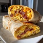 Air Fryer Crispy Breakfast Wrap (Bacon, Egg, Cheese Burrito)