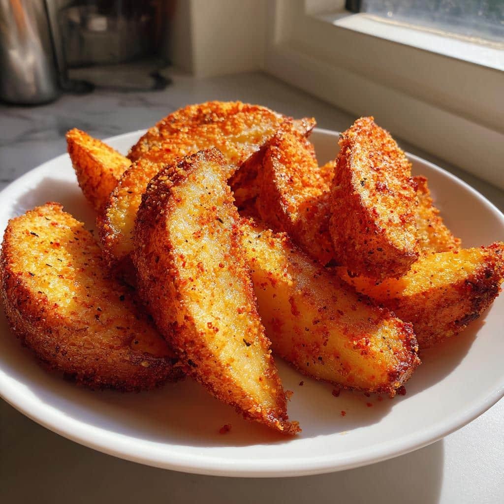 Air Fryer Crispy Parmesan Potatoes