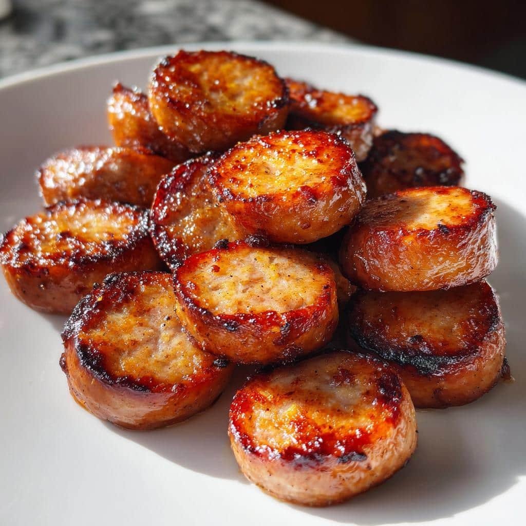 Air Fryer Crispy Sausage Rounds (Sliced)
