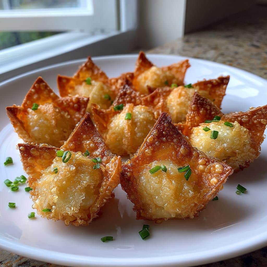 Air Fryer Crispy Wontons (Shrimp-Filled)