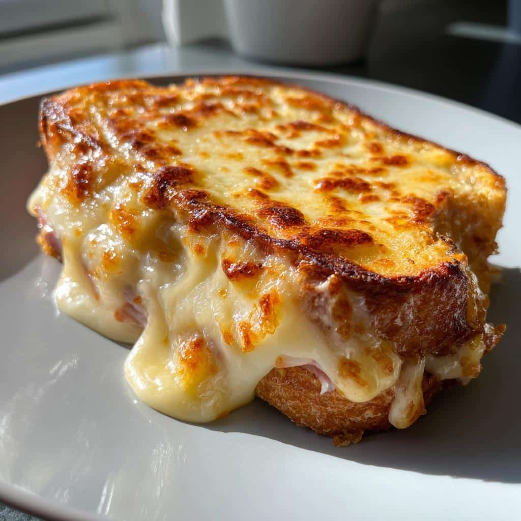 Air Fryer Croque Monsieur: Irresistible 10-Minute Crispy Bliss 4 Air Fryer Croque Monsieur (French Ham & Cheese) - detail 1