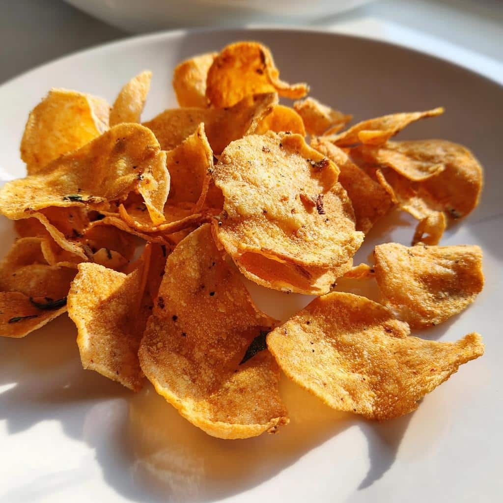 Air Fryer Curry Leaf Chickpea Chips - detail 1