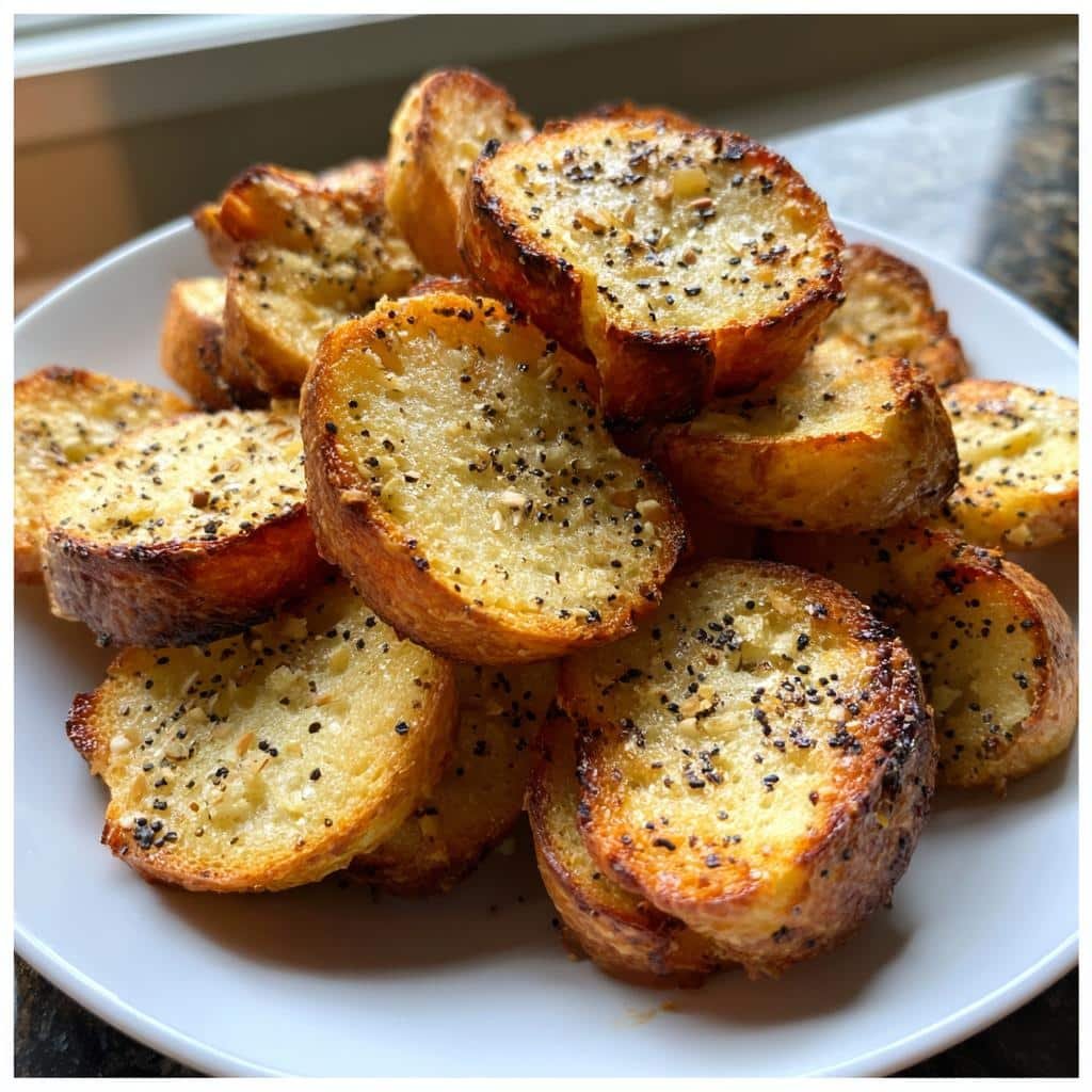 Air Fryer Everything Bagel Chips (Toasted)