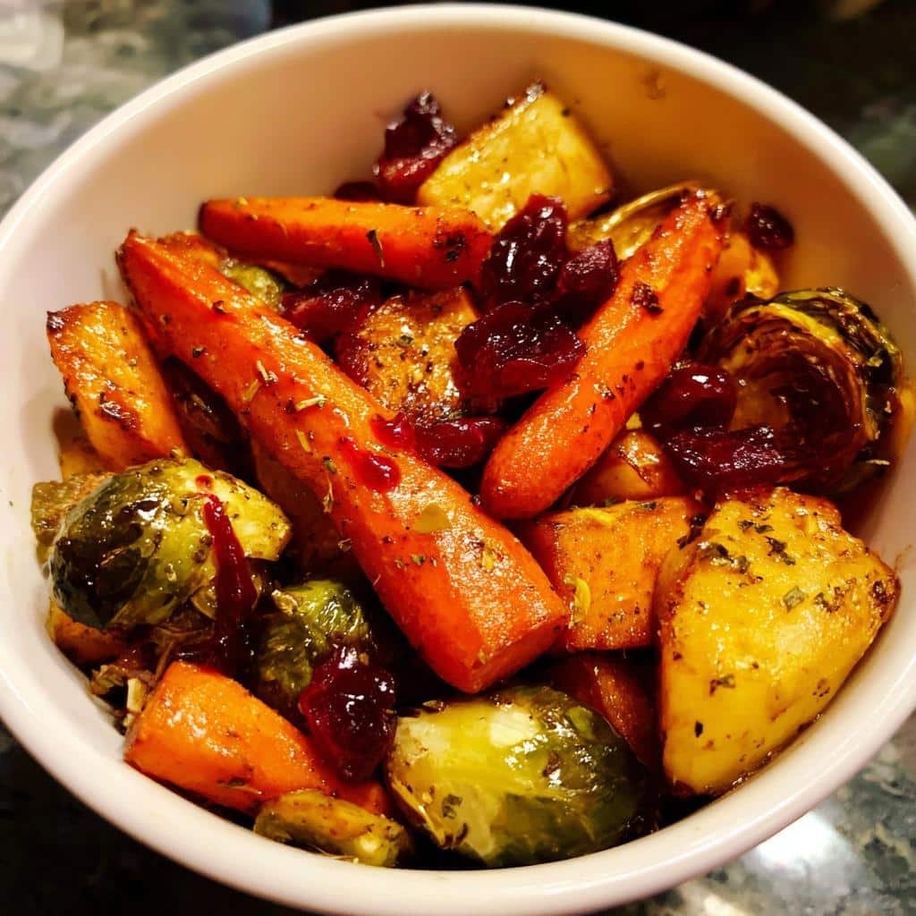 Air Fryer Festive Vegetable Medley with Cranberry Drizzle - detail 1