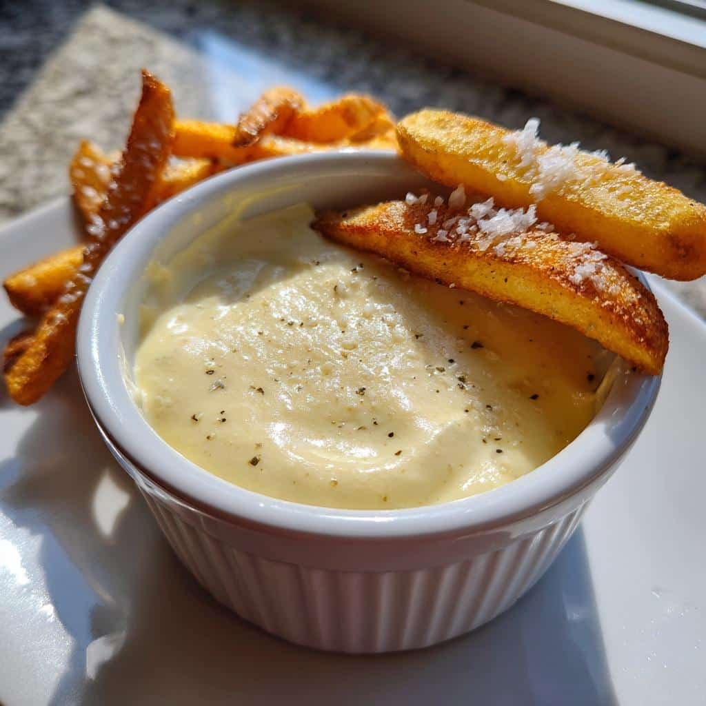 Air Fryer Garlic Aioli Dip (For Fries)