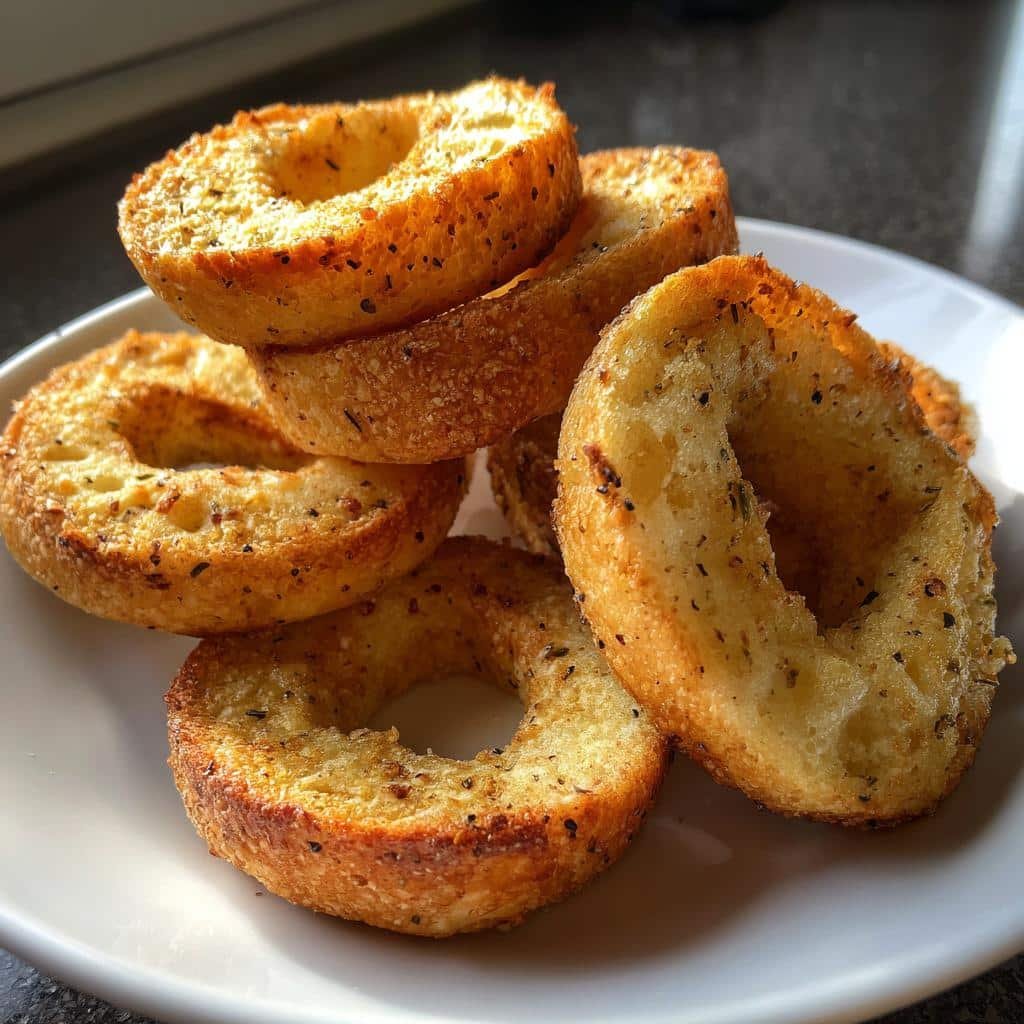 Crispy Air Fryer Garlic Bagel Chips in 15 Minutes 4 Air Fryer Garlic Bagel Chips - detail 1