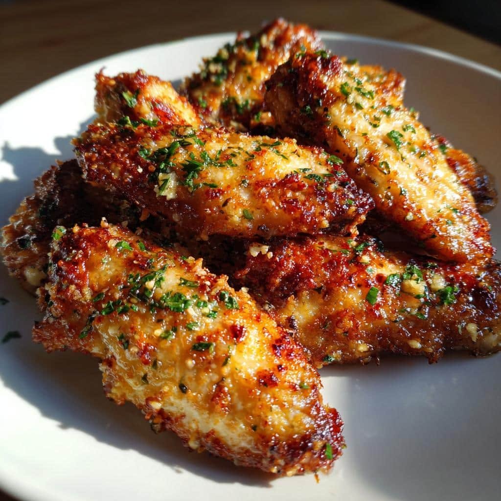 Air Fryer Garlic Parmesan Wings