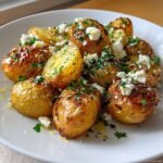 Air Fryer Greek Feta Roast Potatoes