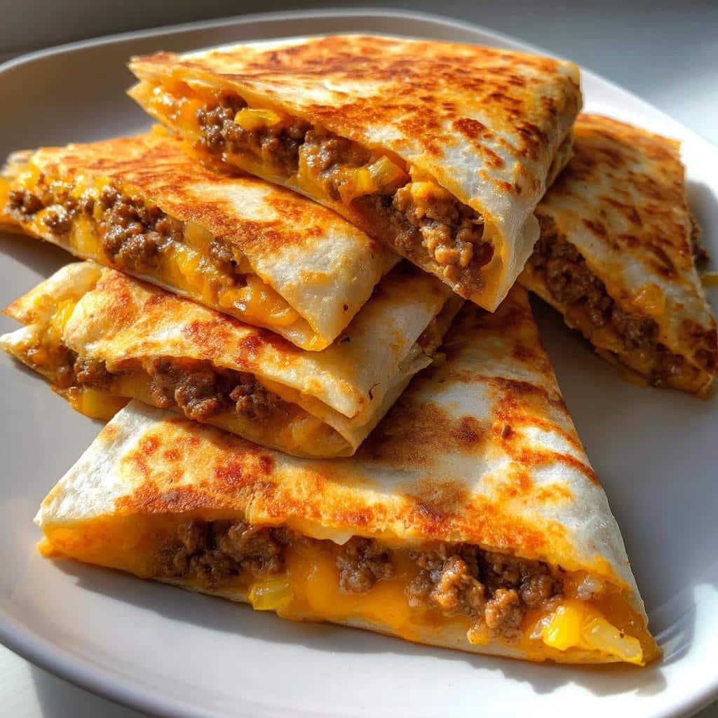 20-Minute Air Fryer Ground Beef Quesadillas - Crispy Perfection 4 Air Fryer Ground Beef & Cheese Quesadilla Wraps - detail 1