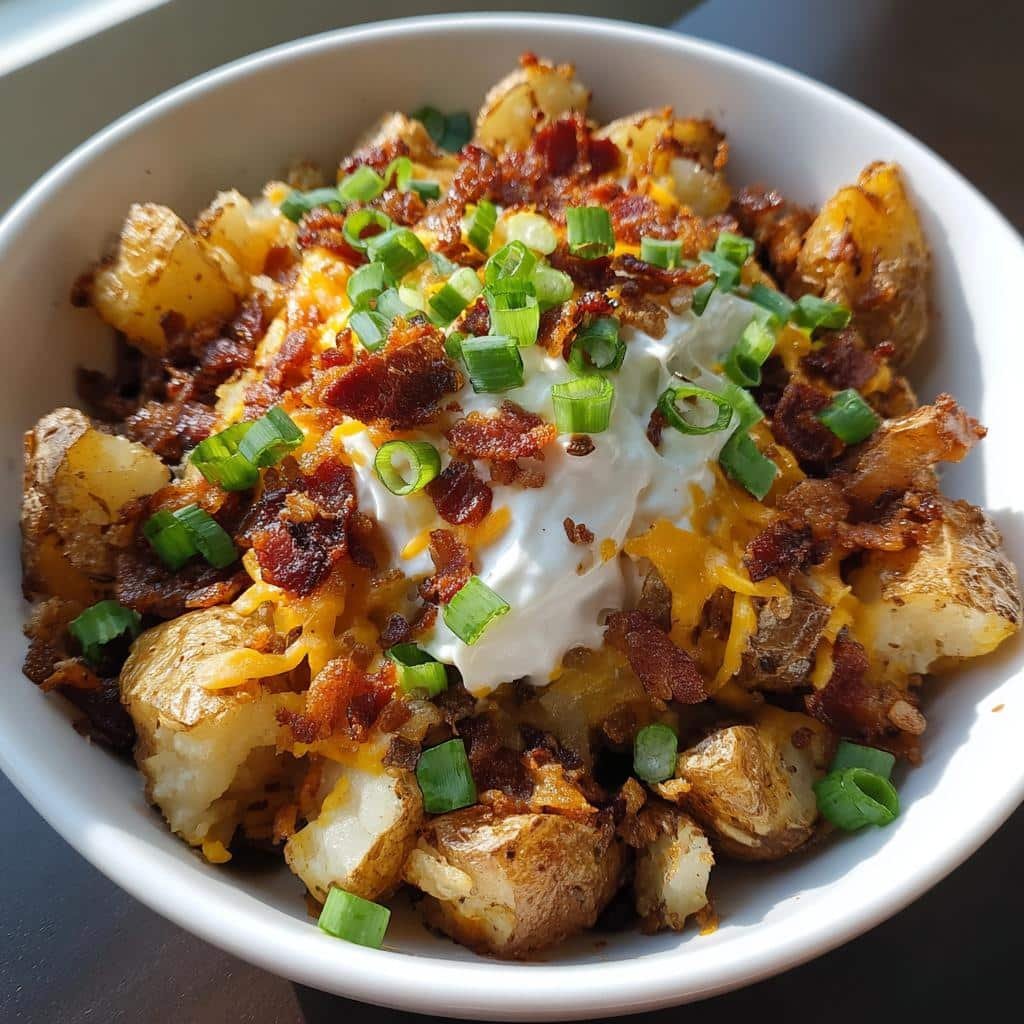 Air Fryer Loaded Baked Potato Bowl - detail 1