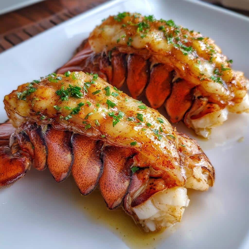 Air Fryer Lobster Tail with Garlic Butter Sauce - detail 1