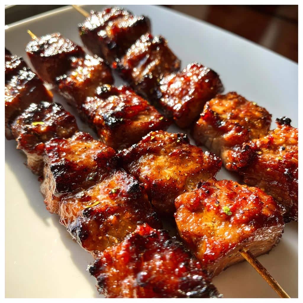Air Fryer Marinated Grilled BBQ Pork Skewers - detail 1