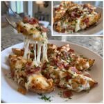 Air Fryer Mozzarella & Bacon Loaded Wedges