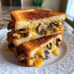 Air Fryer Mushroom Cheddar Sandwich