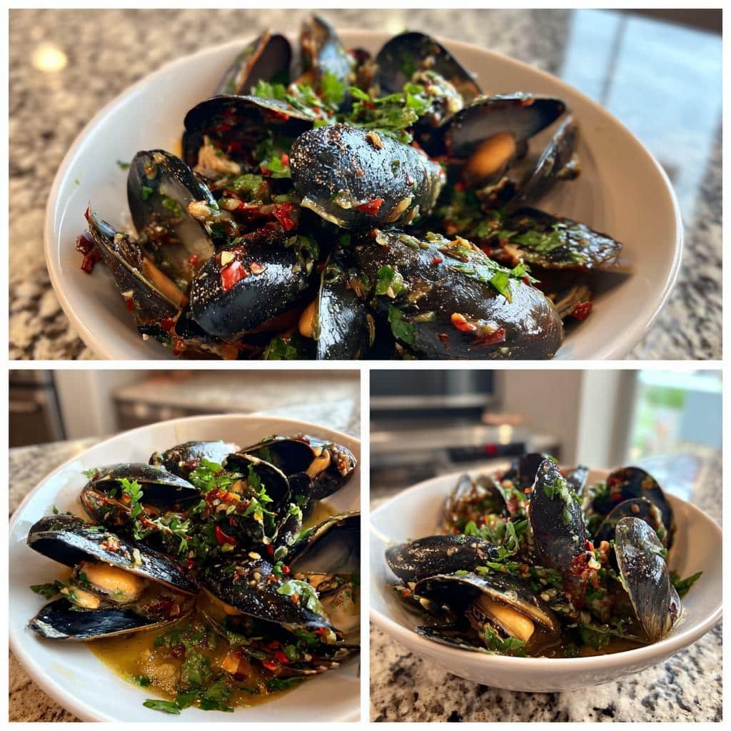 Air Fryer Mussels with White Wine Garlic Sauce - detail 1