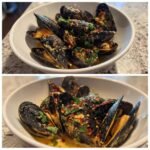 Air Fryer Mussels with White Wine Garlic Sauce